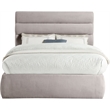 Meridian Furniture Adam Taupe Linen Textured Fabric Full Bed