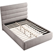 Meridian Furniture Adam Taupe Linen Textured Fabric Full Bed