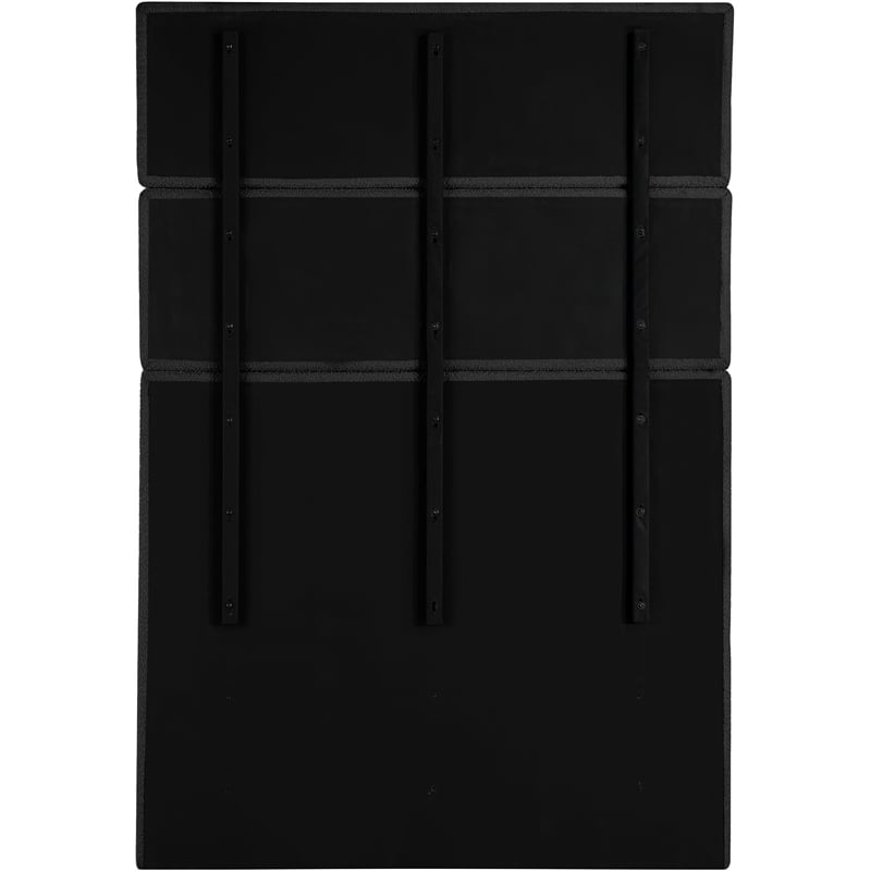 Meridian Furniture Adam Black Boucle Fabric Full Bed