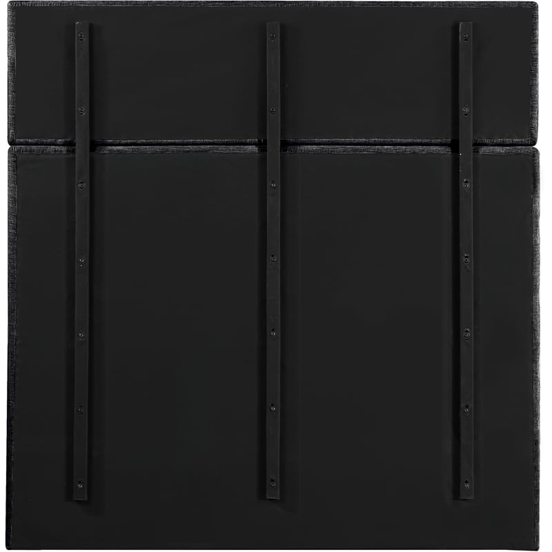 Meridian Furniture Adam Black Chenille Fabric Queen Bed