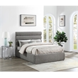 Meridian Furniture Adam Grey Chenille Fabric Full Bed