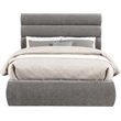 Meridian Furniture Adam Grey Chenille Fabric Full Bed