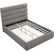 Meridian Furniture Adam Grey Chenille Fabric Full Bed