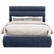 Meridian Furniture Adam Navy Chenille Fabric Full Bed