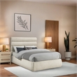 Meridian Furniture Adam Cream Boucle Fabric Full Bed