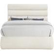 Meridian Furniture Adam Cream Boucle Fabric Full Bed