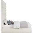 Meridian Furniture Adam Cream Boucle Fabric Full Bed