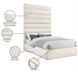 Meridian Furniture Adam Cream Boucle Fabric Full Bed