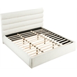 Meridian Furniture Adam Cream Boucle Fabric King Bed