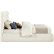 Meridian Furniture Adam Cream Boucle Fabric Queen Bed