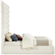 Meridian Furniture Adam Cream Boucle Fabric Queen Bed