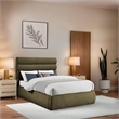 Meridian Furniture Adam Olive Boucle Fabric Full Bed