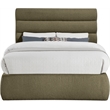 Meridian Furniture Adam Olive Boucle Fabric Full Bed