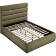 Meridian Furniture Adam Olive Boucle Fabric Full Bed