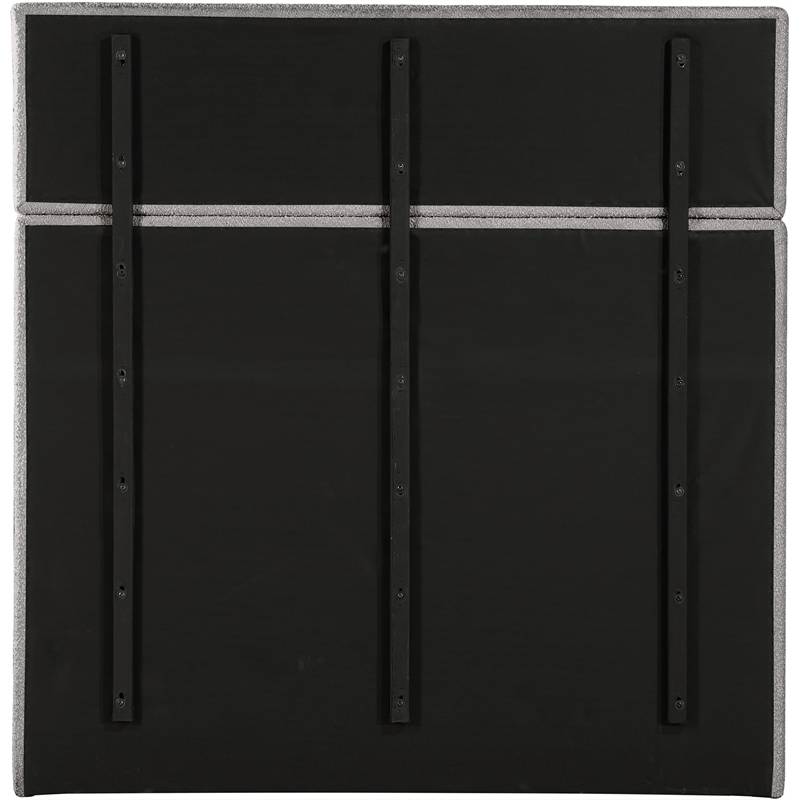 Meridian Furniture Adam Taupe Boucle Fabric Queen Bed