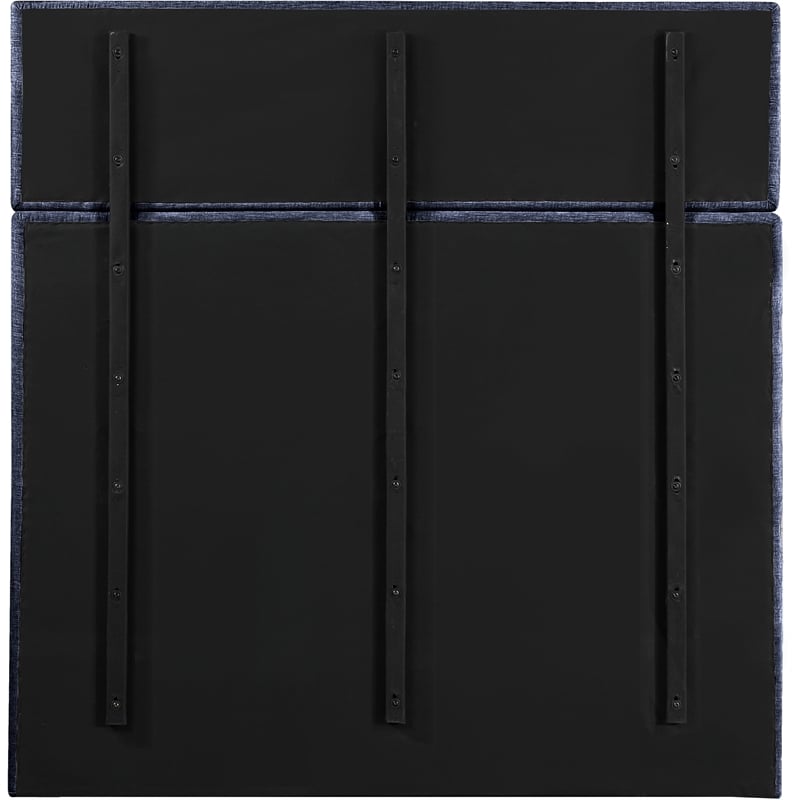 Meridian Furniture Adam Navy Chenille Fabric Queen Bed