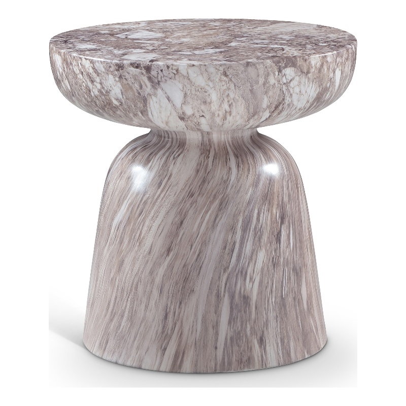 Meridian Furniture Avellino Brown Indoor/Outdoor Concrete End Table