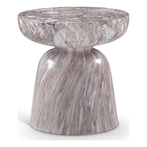 Meridian Furniture Avellino Brown Indoor/Outdoor Concrete End Table