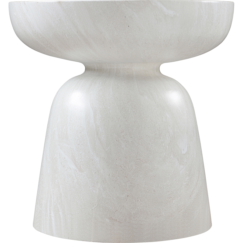 Meridian Furniture Avellino Off White Indoor/Outdoor Concrete End Table