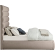 Meridian Furniture Adam Beige Linen Textured Fabric Full Bed