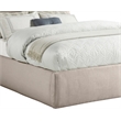Meridian Furniture Adam Beige Linen Textured Fabric Full Bed