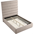 Meridian Furniture Adam Beige Linen Textured Fabric Full Bed