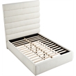 Meridian Furniture Adam Cream Linen Textured Fabric Full Bed