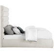 Meridian Furniture Adam Cream Linen Textured Fabric King Bed
