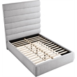 Meridian Furniture Adam Grey Linen Textured Fabric Full Bed