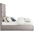 Meridian Furniture Adam Taupe Linen Textured Fabric Full Bed