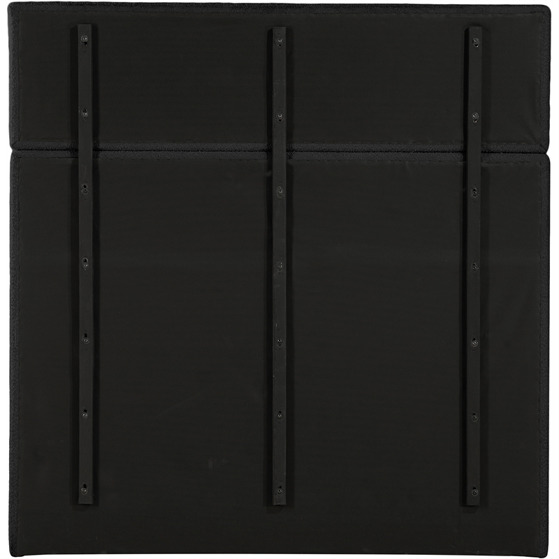 Meridian Furniture Adam Black Boucle Fabric Queen Bed
