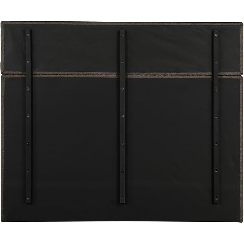 Meridian Furniture Adam Brown Boucle Fabric King Bed