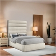 Meridian Furniture Adam Cream Boucle Fabric Full Bed
