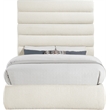 Meridian Furniture Adam Cream Boucle Fabric Full Bed