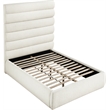 Meridian Furniture Adam Cream Boucle Fabric Full Bed