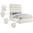 Meridian Furniture Adam Cream Boucle Fabric Full Bed