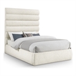 Meridian Furniture Adam Cream Boucle Fabric Full Bed