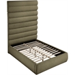 Meridian Furniture Adam Olive Boucle Fabric Full Bed