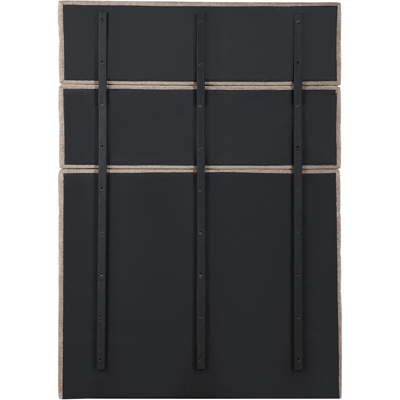 Meridian Furniture Adam Beige Chenille Fabric Full Bed