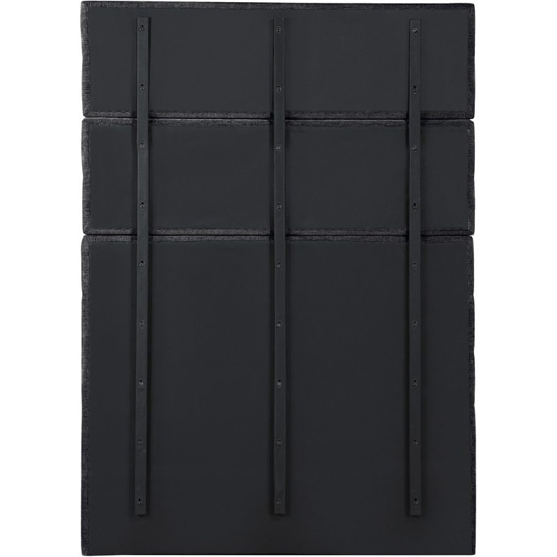 Meridian Furniture Adam Black Chenille Fabric Full Bed