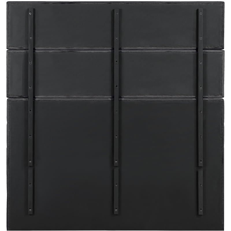 Meridian Furniture Adam Black Chenille Fabric King Bed