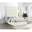 Meridian Furniture Adam Cream Chenille Fabric Full Bed