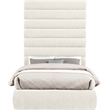 Meridian Furniture Adam Cream Chenille Fabric Full Bed