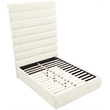 Meridian Furniture Adam Cream Chenille Fabric Full Bed