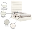 Meridian Furniture Adam Cream Chenille Fabric Full Bed