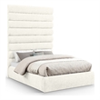 Meridian Furniture Adam Cream Chenille Fabric Full Bed