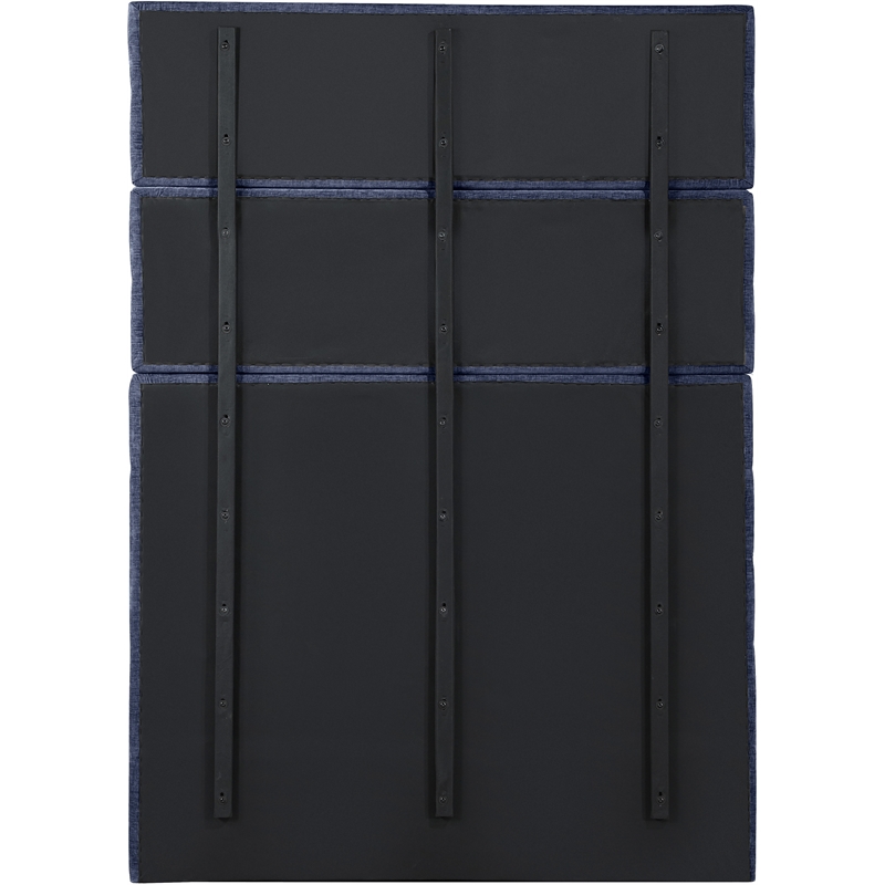 Meridian Furniture Adam Navy Chenille Fabric Full Bed
