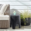 Meridian Furniture Foligno Black Indoor/Outdoor Concrete End Table