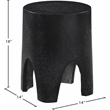 Meridian Furniture Foligno Black Indoor/Outdoor Concrete End Table
