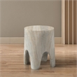 Meridian Furniture Foligno Travertine Indoor/Outdoor Concrete End Table